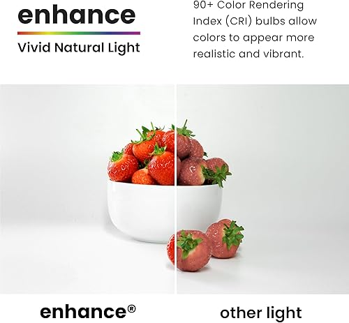 Miniatura 7 de Feit Electric Bombilla LED A19, equivalente a 60 W, no regulable, 800 lúmenes, base media E26, blanco brillante de 3000 K, CRI 90, vida útil de 10