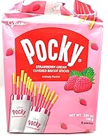 Vista 4 de Pocky Sticks Japanese Snacks Pocky Variety Pack of 3 Asian Snacks - Poky Stix Strawberry, Chocolate, Cookies, and Cream Asian Candy by Grateful