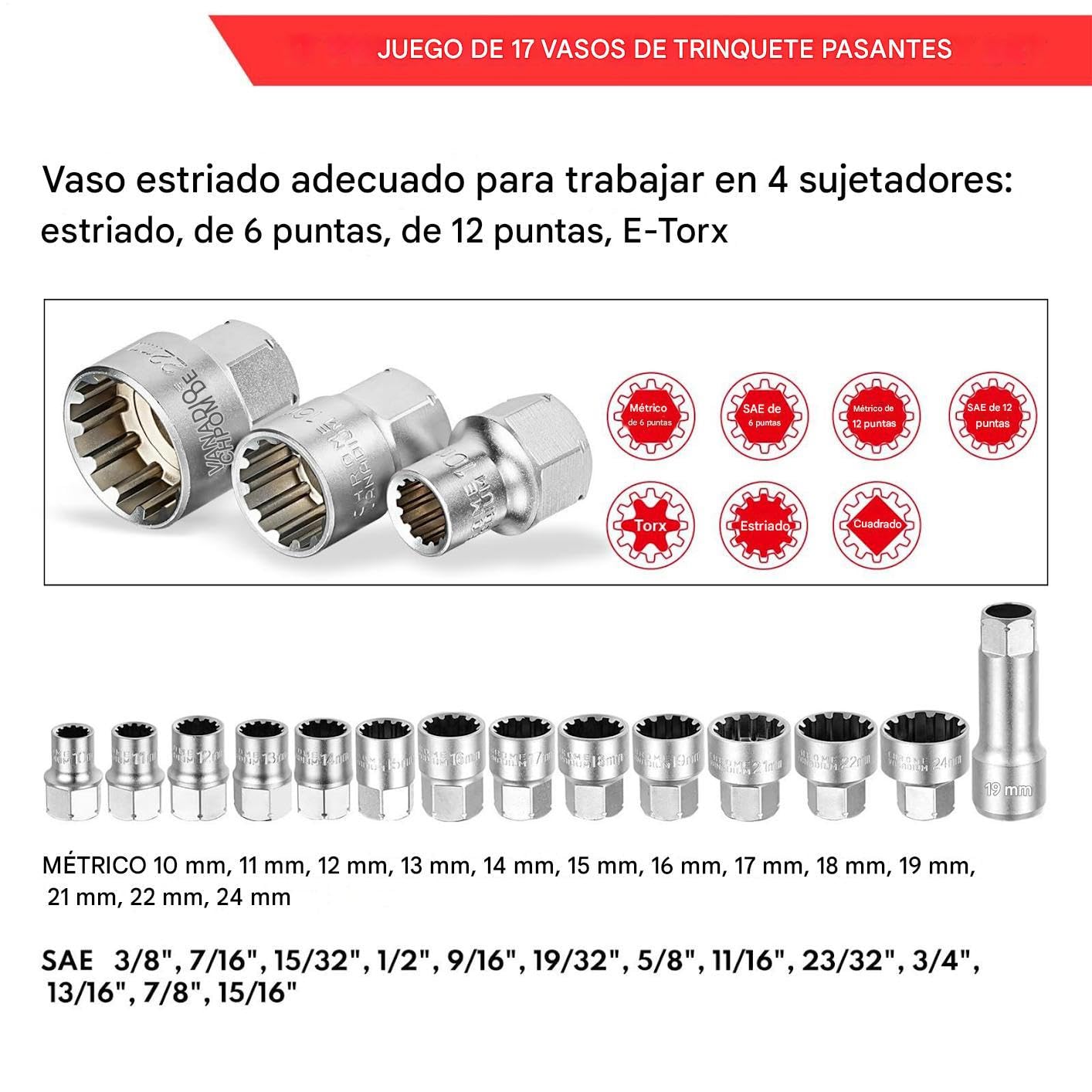 Juego de trinquete y vasos Kit de Herramientas de Reparación Compacto | Conjunto de llave de carraca y vasos Para mantenimiento vehículos, reparación electrodomésticos, instalación tuberías,