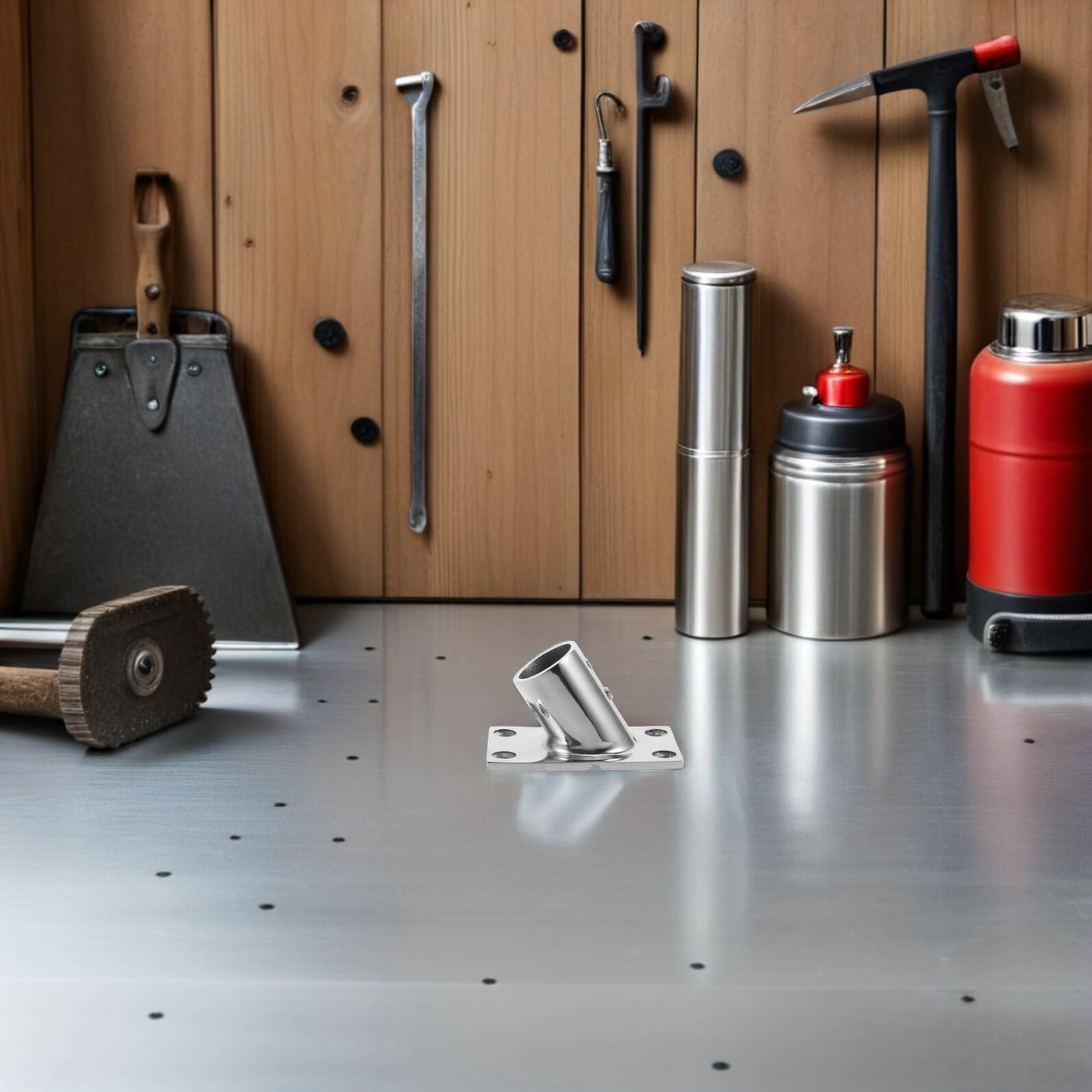 Abaodam Supporto Asta Bandiera in Acciaio Inox per Barca Base Marina Compatta e Resistente per Montaggio su Parete Yacht e Ponte Accessorio Nautico Elegante e Facile da Mantenere