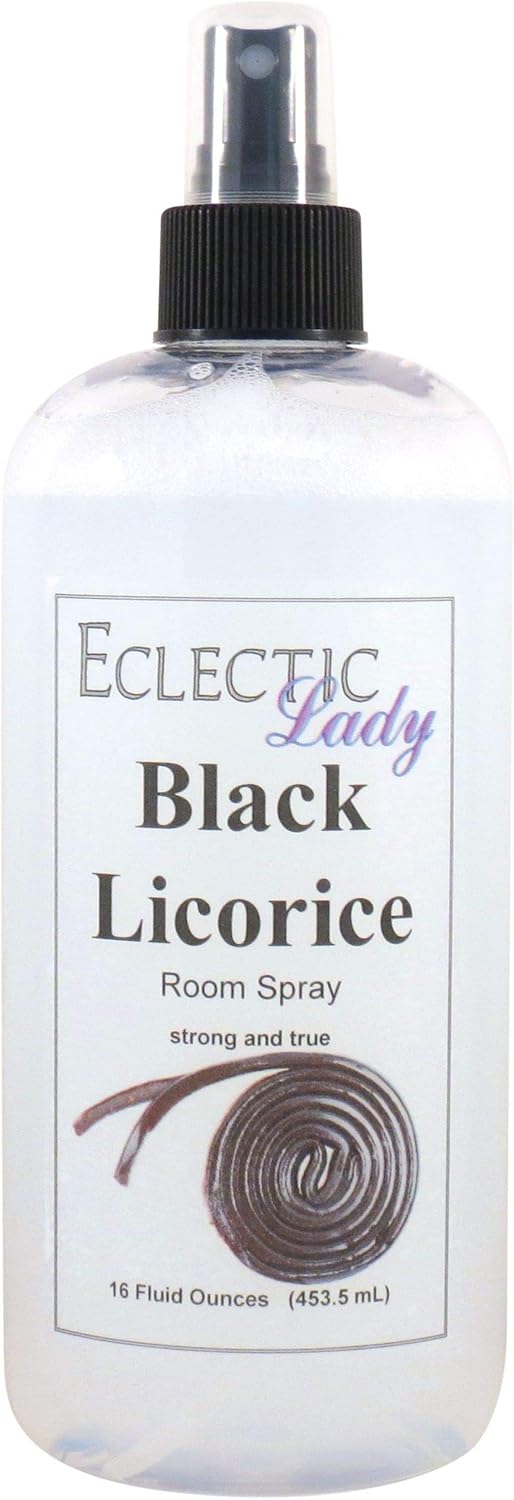 Black Licorice Room Spray (Double Strength), 16 Ounces, No Artificial Colors, Parabens, or Preservatives - Fragrant Aromatic Room Mist For Home, Room, Office