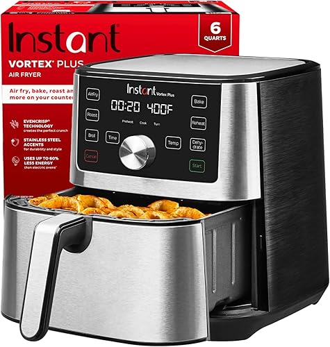 Miniatura 8 de Instant Pot Vortex Plus - Freidora de aire de 10 cuartos de galón horno de asado y convección 7 en 10 asado hornear deshidratar y calentar con Con