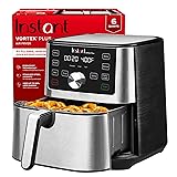 Instant Pot 6QT VORTEX Plus Air Fryer, 6-in-1, Air Fry, Broil, Dehydrate, Crisp, Roast, Reheat,...