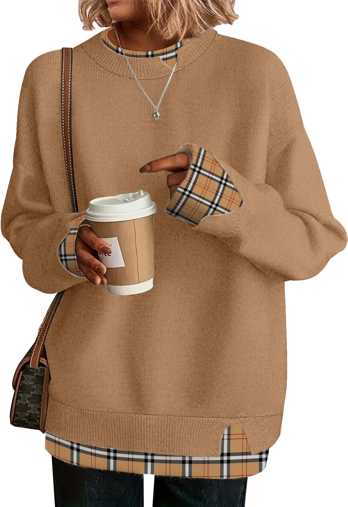 disamer Women Autumn Clothes Fashion Cowboy Chic Knitted Jumper School Teacher Outfits Long Sleeve Pullover-picture-50