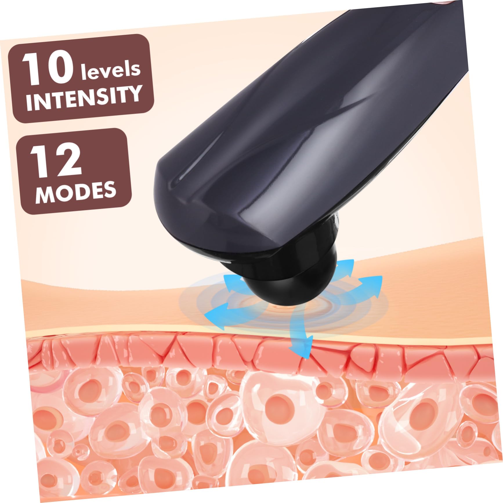 Massaggiatore a Mano a Forma di Delfino, Ricaricabile, 2000mah, ABS