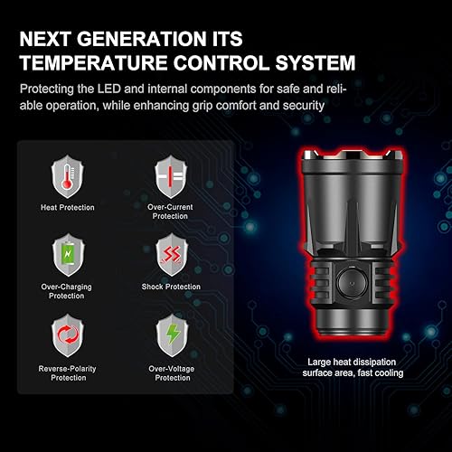 Miniatura 4 de klarus XT21X Pro - Linterna táctica avanzada recargable de 4400 lúmenes, alcance de haz de 1,102.4 ft, batería de 5000 mAh, súper paquete