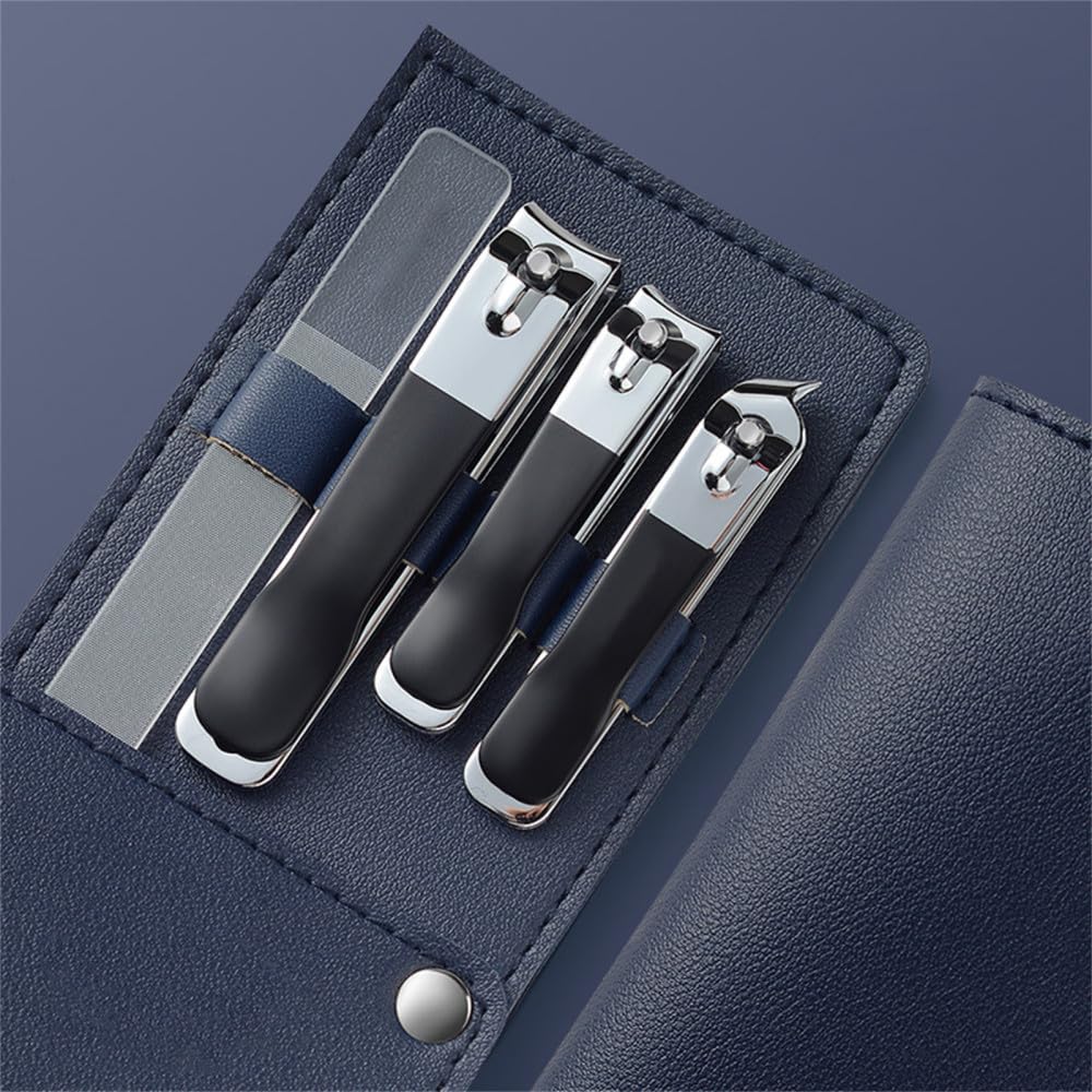 Tagliaunghie 4 Pezzi Lima per Unghie Forbici Tagliaunghie Kit Manicure Pedicure Set Comodo da Usare Robusto per i Viaggi