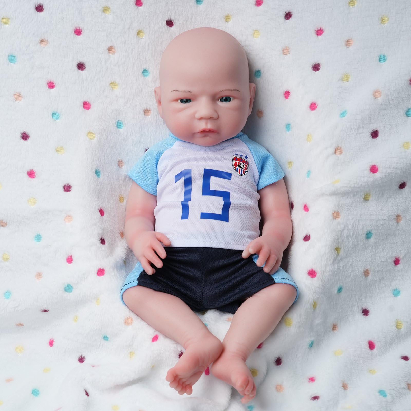 AISITE Drink and Wet Silicone Baby Doll Boy - 18 Inch Realistic Reborn Baby Dolls, Christmas&Birthday Gifts, Suitable for 3+