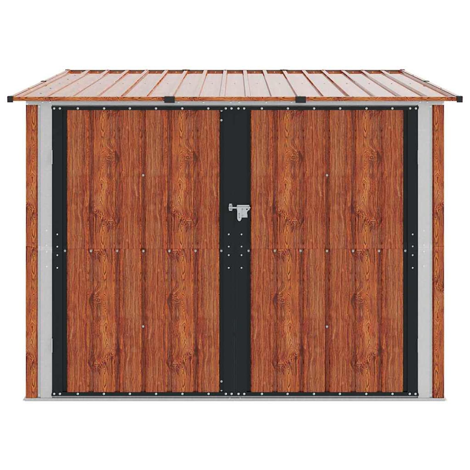 Tidyard Fahrradschuppen aus Metall, Aufbewahrung für 3 Fahrräder, wetterbeständig, Abmessungen 215 x 206 x 157 cm, Gartenschuppen für Terrasse und Garten