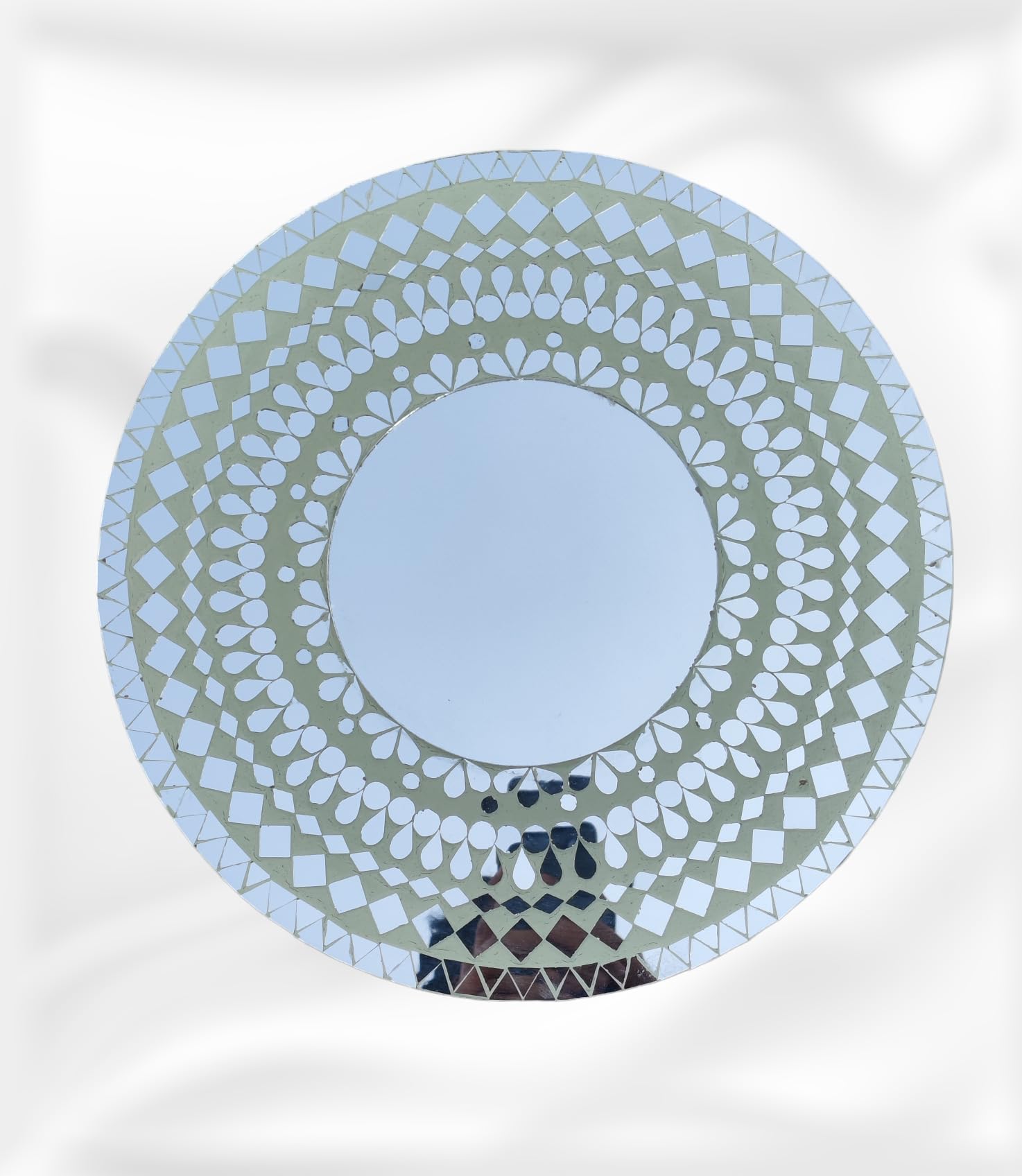 Handcrafted Olive green pastel colour Mosaic Decor for Living Rooms and Offices | Wall Mirror| Mosaic Wall Decor | Home Decor | Wall Hanging for living room and office