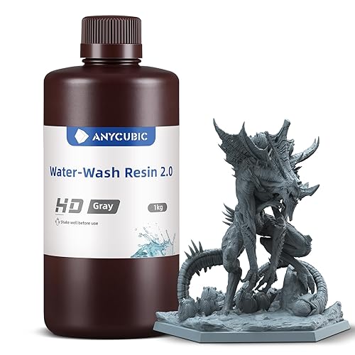 Miniatura 10 de ANYCUBIC 3D Printer Resin, Water Washable Resin, No Need Extra Alcohol and Easy to Clean, Fast Curing, Low Odor, Wide Compatibility for All LCD