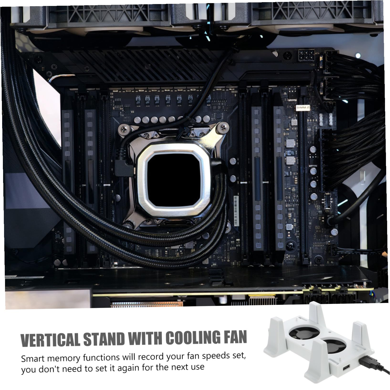 Veemoon 1set Supporto Ventilatore Di Raffreddamento Per Console Con Ventole Regolabili e Porte Usb Base Verticale Per Dissipazione Calore Series