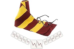 Novelty Scarf Wizard Glasses with Round Frame No Lenses 12 PCs Lightning...