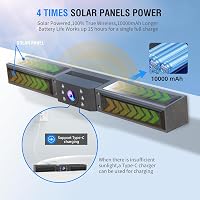 PARKVISION Napelemes Vezeték Nélküli Tolatókamera 1080P, 7 Hüvelykes Monitor, 10000 mAh Akkumulátor 3