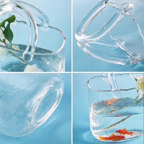 Miniatura 3 de Jarrones de cristal transparentes con elegante diseño de bolso