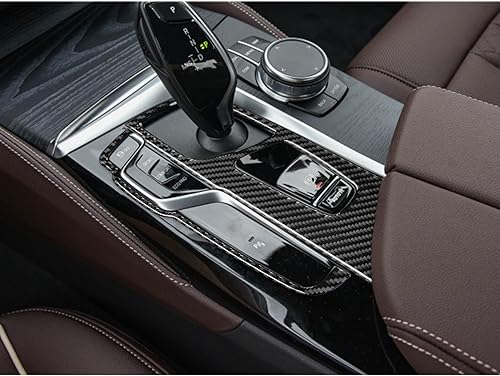 Miniatura 3 de SUNJIKA Compatible con caja de cambios de fibra de carbono, botón para cubierta de panel, accesorios interiores para BMW Serie 5 G30 G38 525i 530i