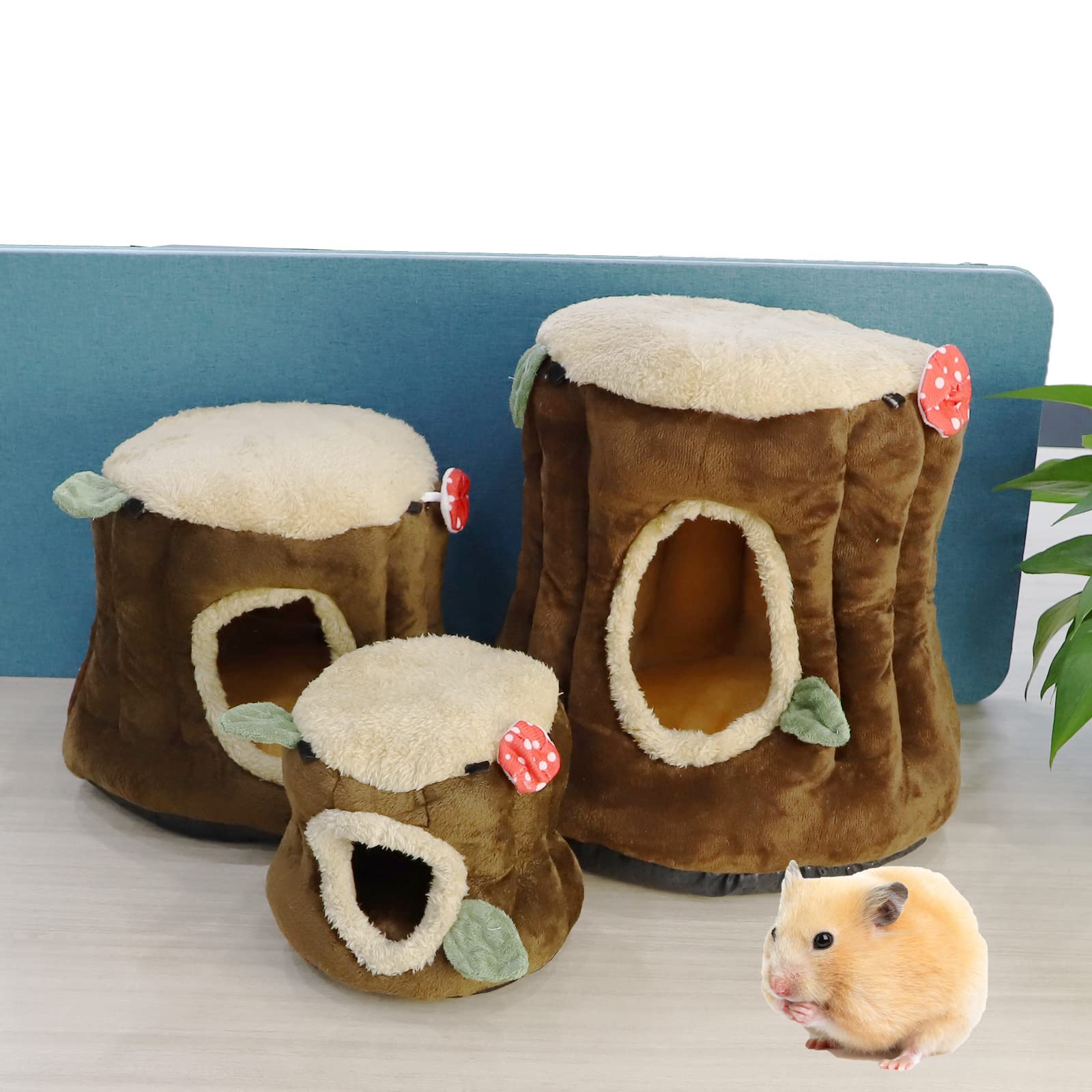 Bunny Hideaway Hamster House Guinea Pig Bed & Hideout - Tree Stump ...
