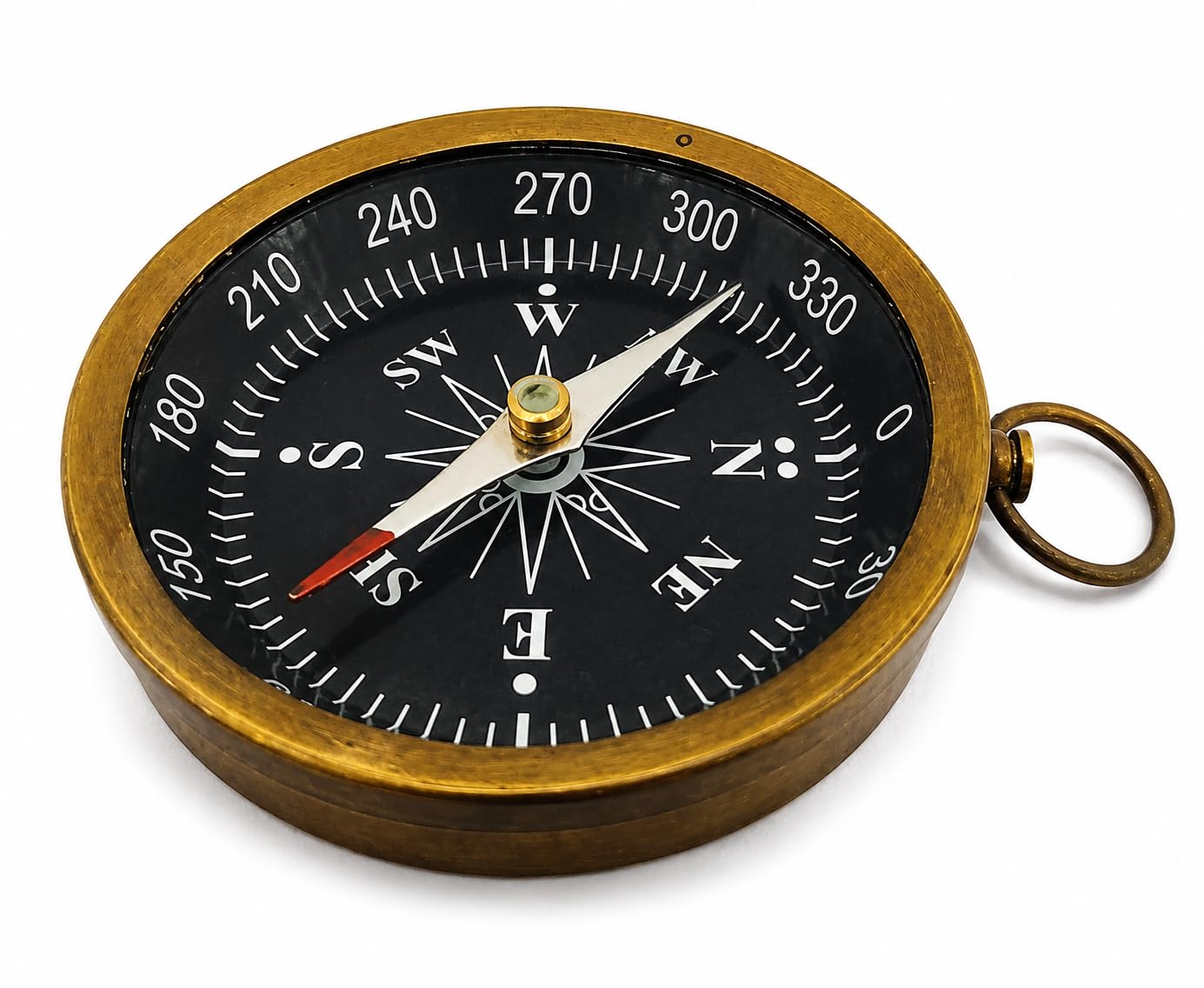Cadran solaire magnétique vintage de poche - Boussole marine de poche - Partenaire - Boussole de 7,6 cm