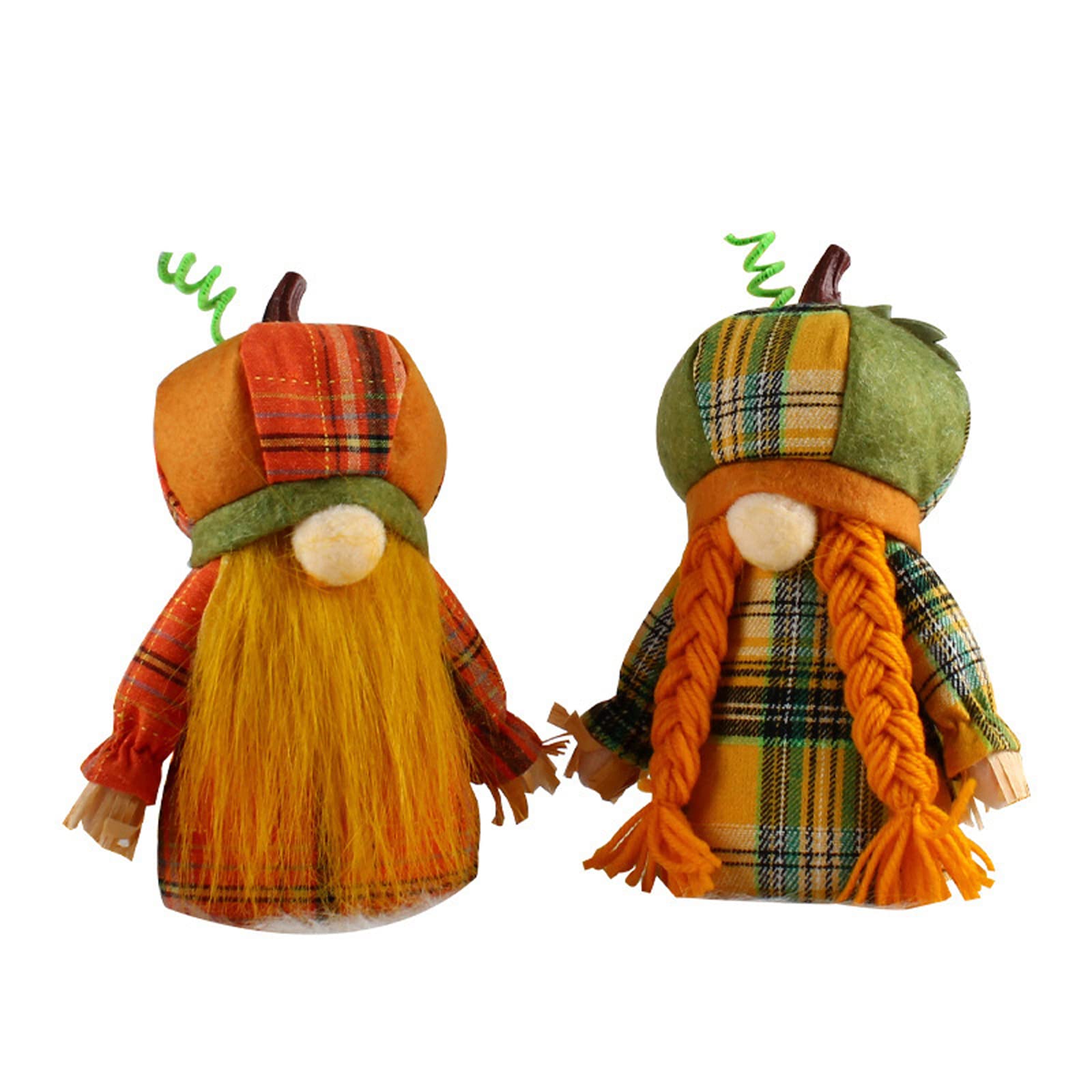 MaibaoteMbt Gnomo Autunnale Decorazioni, 2 Pezzi Bambole Gnomi Autunnali, Decorazione Elfo di Peluche Gnomi, Senza Volto Ornamenti per Autunnale, Peluche Gnomo Ornamenti, Autunno Harvest Decor (M1
