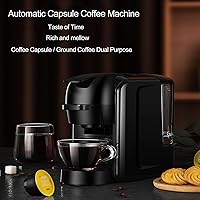 Vista 4 de Cafetera de cápsulas de espresso, máquinas de capuchino para el hogar, pequeña máquina de café expreso, máquina de café automática, máquina de café