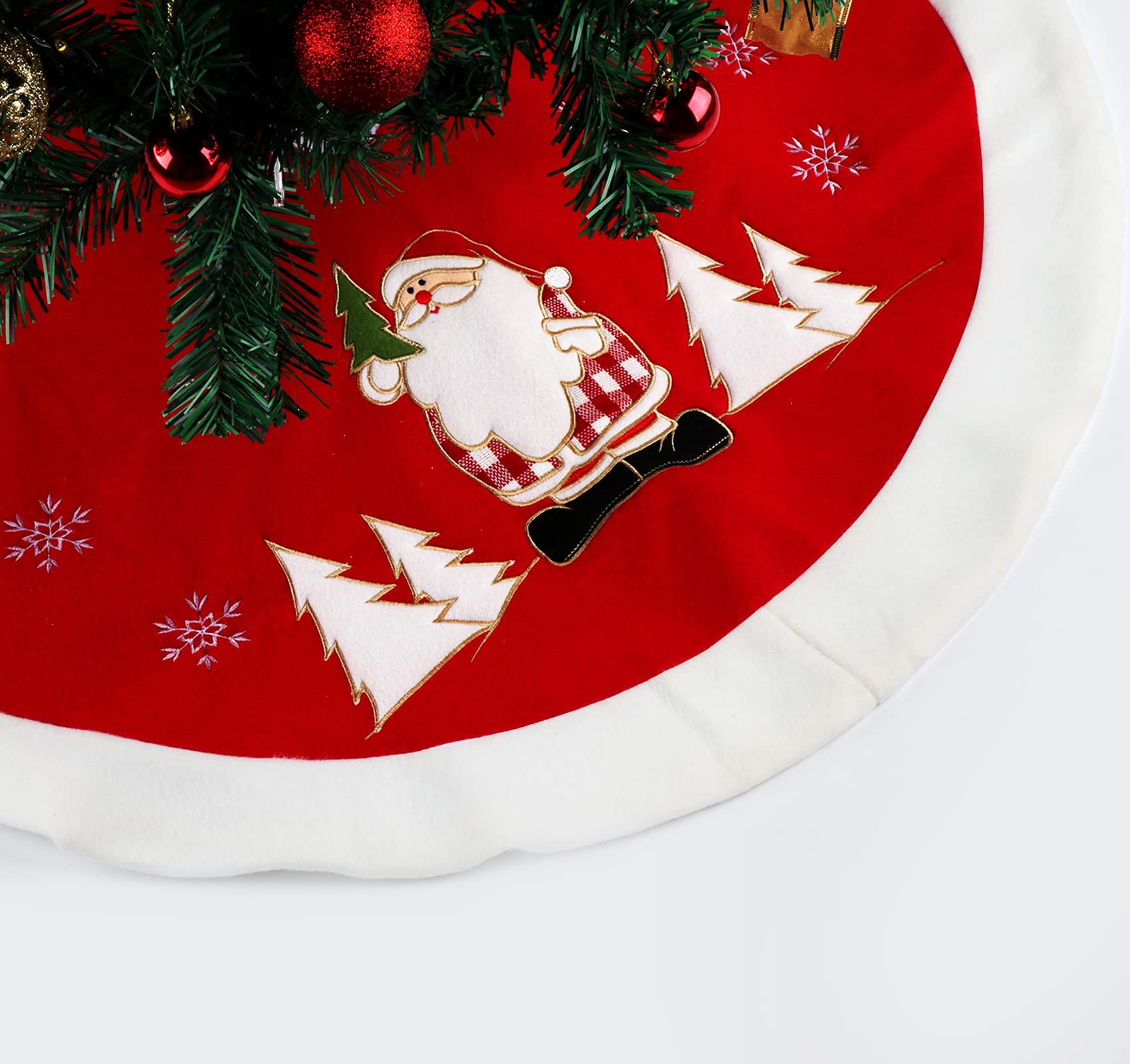 Tappeto decorativo rotondo, tappeto base albero di Natale, diametro 120 cm | Leroy Merlin