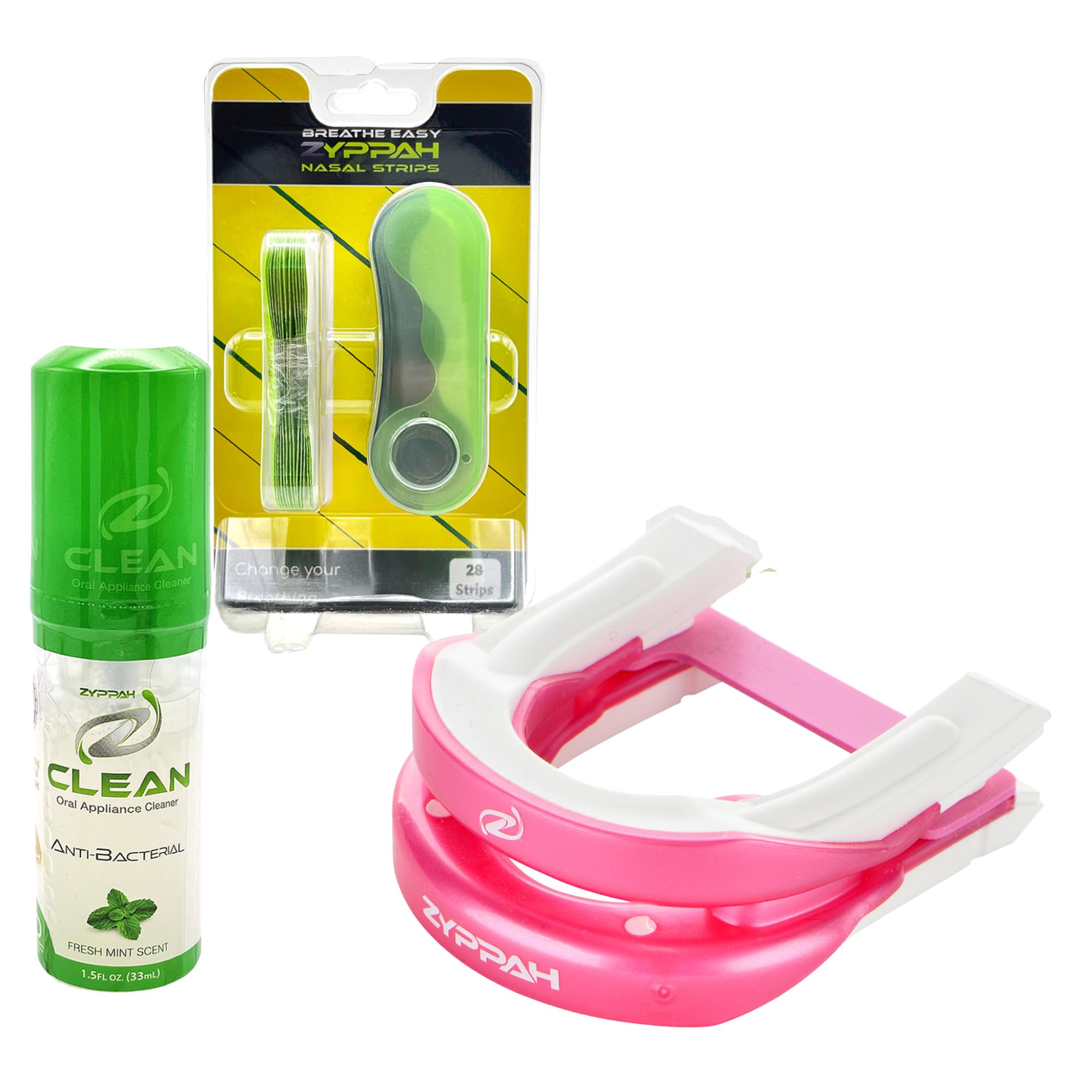 ZYPPAHComplete Pack - Beauty Sleep & Z Clean with Nasal Strips | Snore Guard and Nasal Breathing Strips with Mouth Piece Cleaner | Sleep & Breathe Better Day or Night | Beauty Sleep | Complete