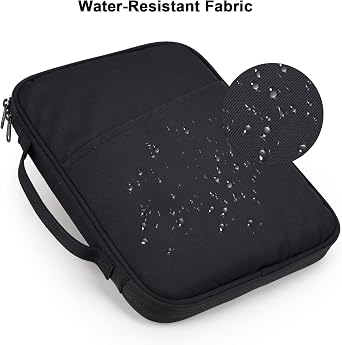 Tablet Sleeve 9-11, Fits iPad Pro 11 M5/M4, Slim Case Friendly | Water-repellent nylon, padded; fits Samsung Galaxy Tab S9/S8; pockets for charger & earbuds 7 oz, commute & travel ready