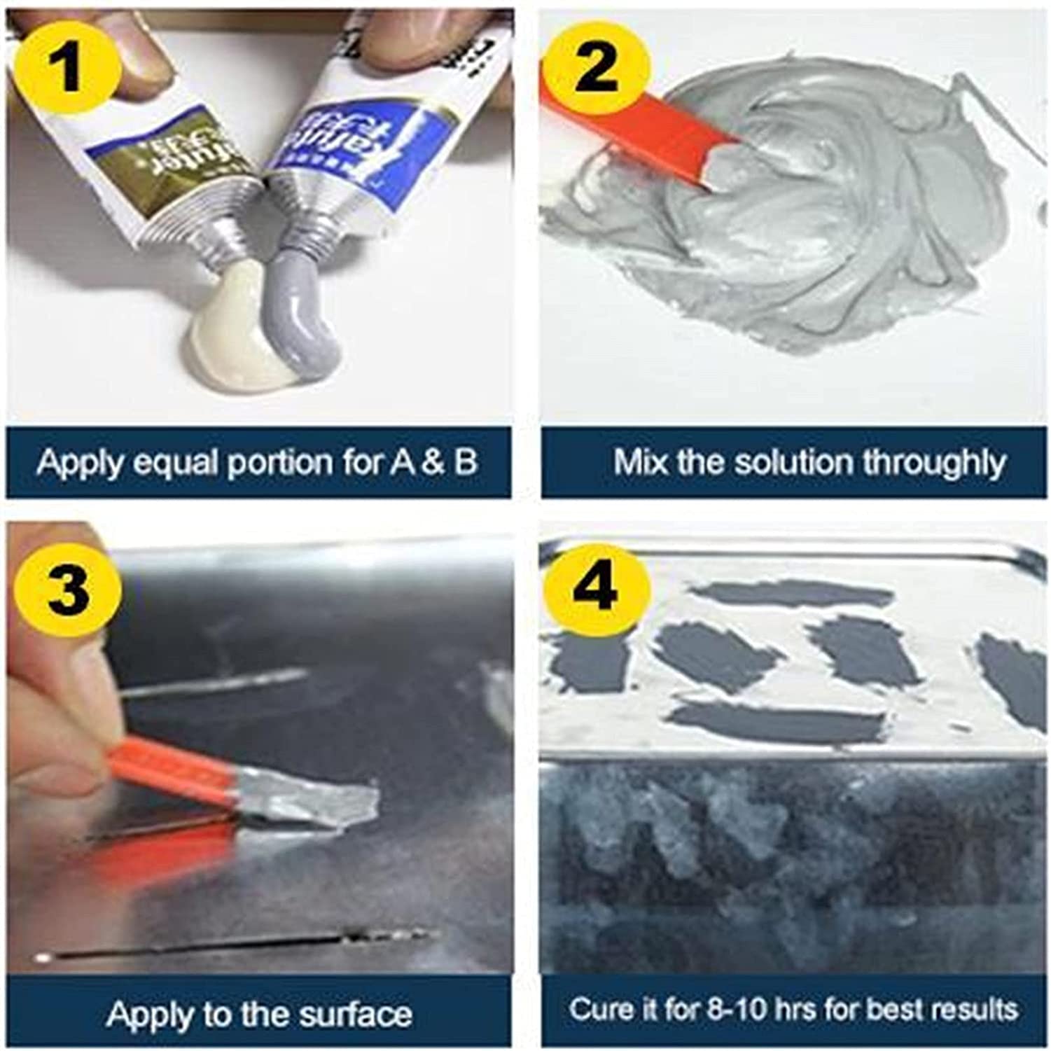 Pasta Per Saldatura A Freddo Metallo Liquido - Resistente Fino A 1100°C, 100g, Ripara Metalli Senza Saldatrice - Foto 12