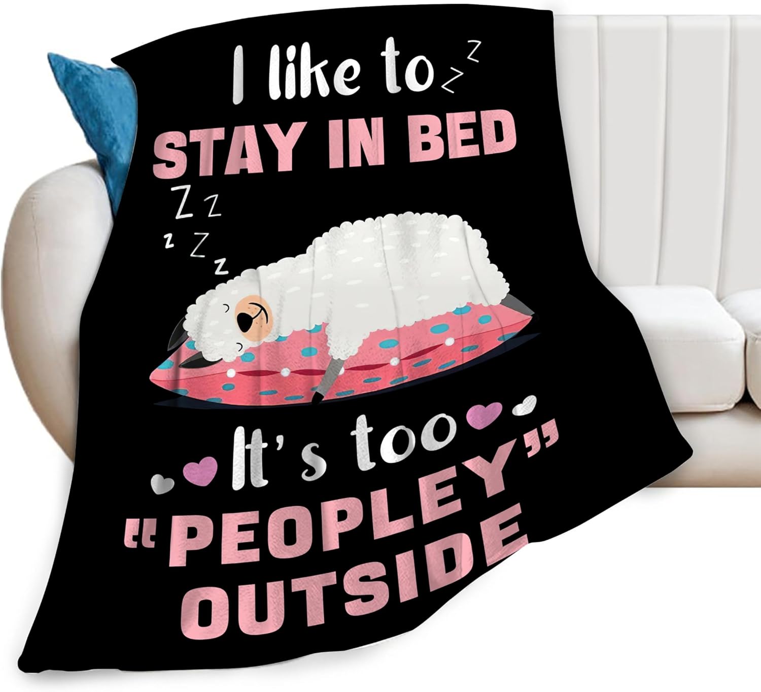 Llama Blanket Super Soft Warm Alpaca Animal Stuff Decor