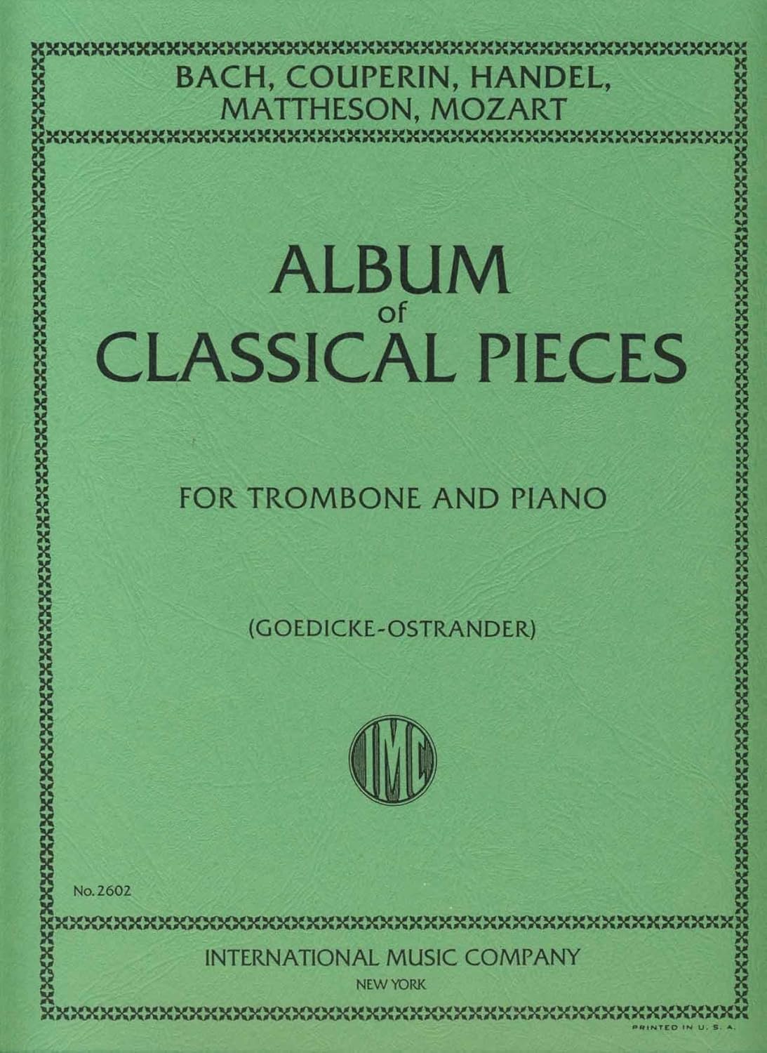 Amazon.co.jp GOEDICKE y OSTRANDER Piezas Clasicas (9) para Trombon y