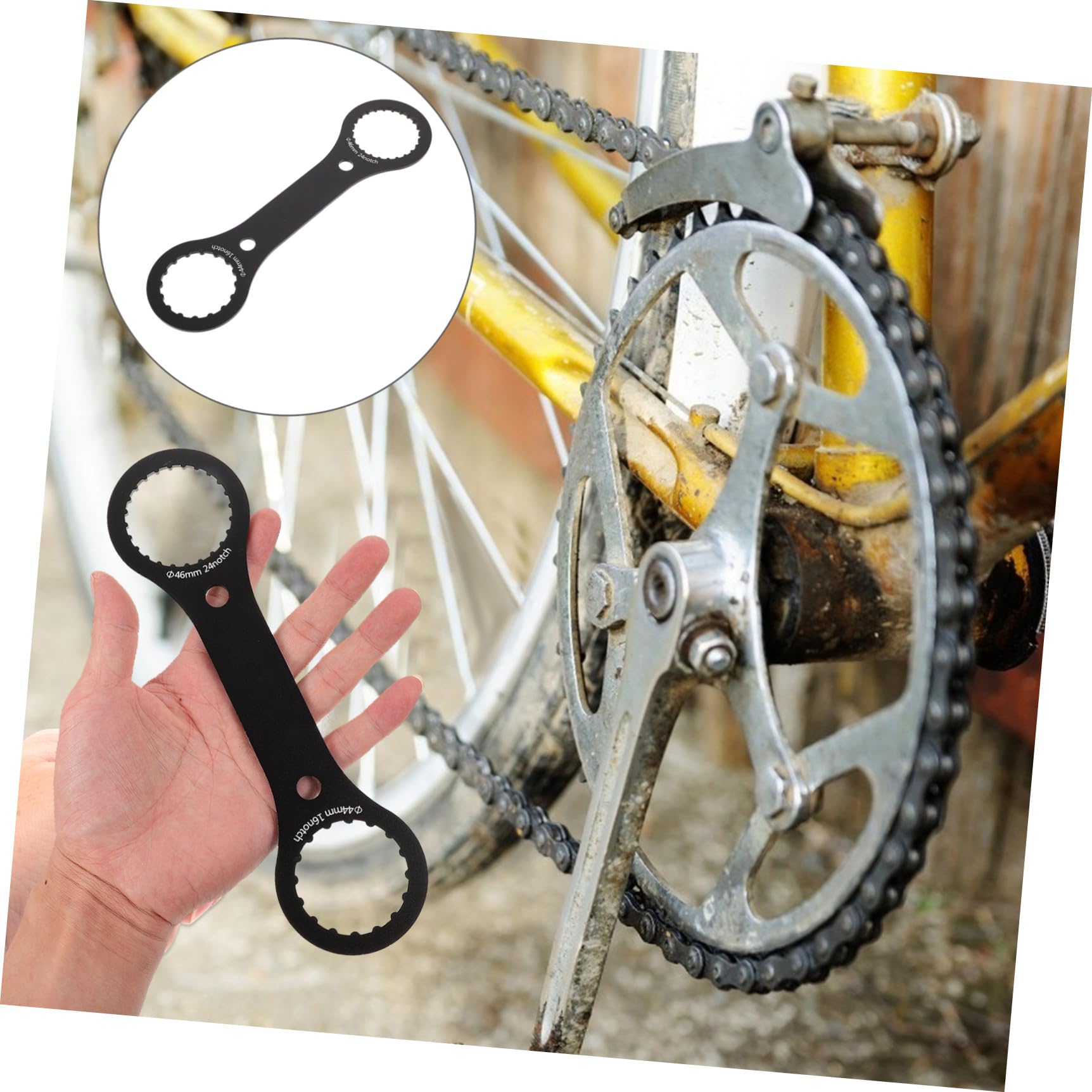 Supvox 5St Fahrradschlüssel reparaturset fahrrad bike tool Blitzrad Fahrrad-Reparatur-Werkzeugsatz Pedale Fahrrad Achsschlüssel Werkzeug Kurbelgarnitur-Entferner Aluminiumlegierung Black