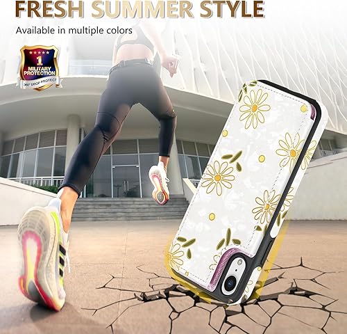 Miniatura 7 de NNH Funda tipo cartera compatible con iPhone XR con bloqueo RFID, ranuras para tarjetas, folio de piel sintética, función atril, doble cierre