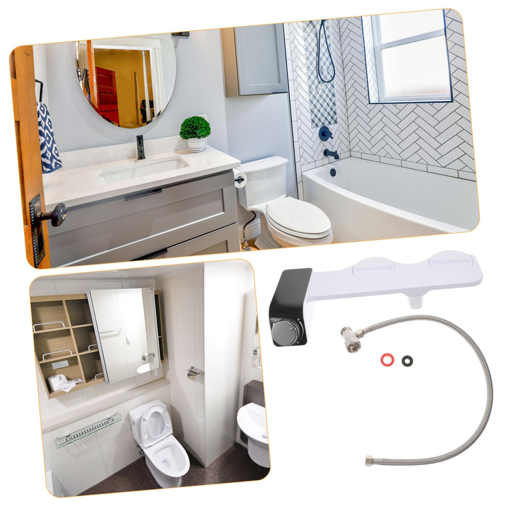SHINEOFI Accesorio De Boquilla Doble Autolimpiante Para Bidet Accesorio Para Bidet No Eléctrico Para Uso Baño y Higiene Personal