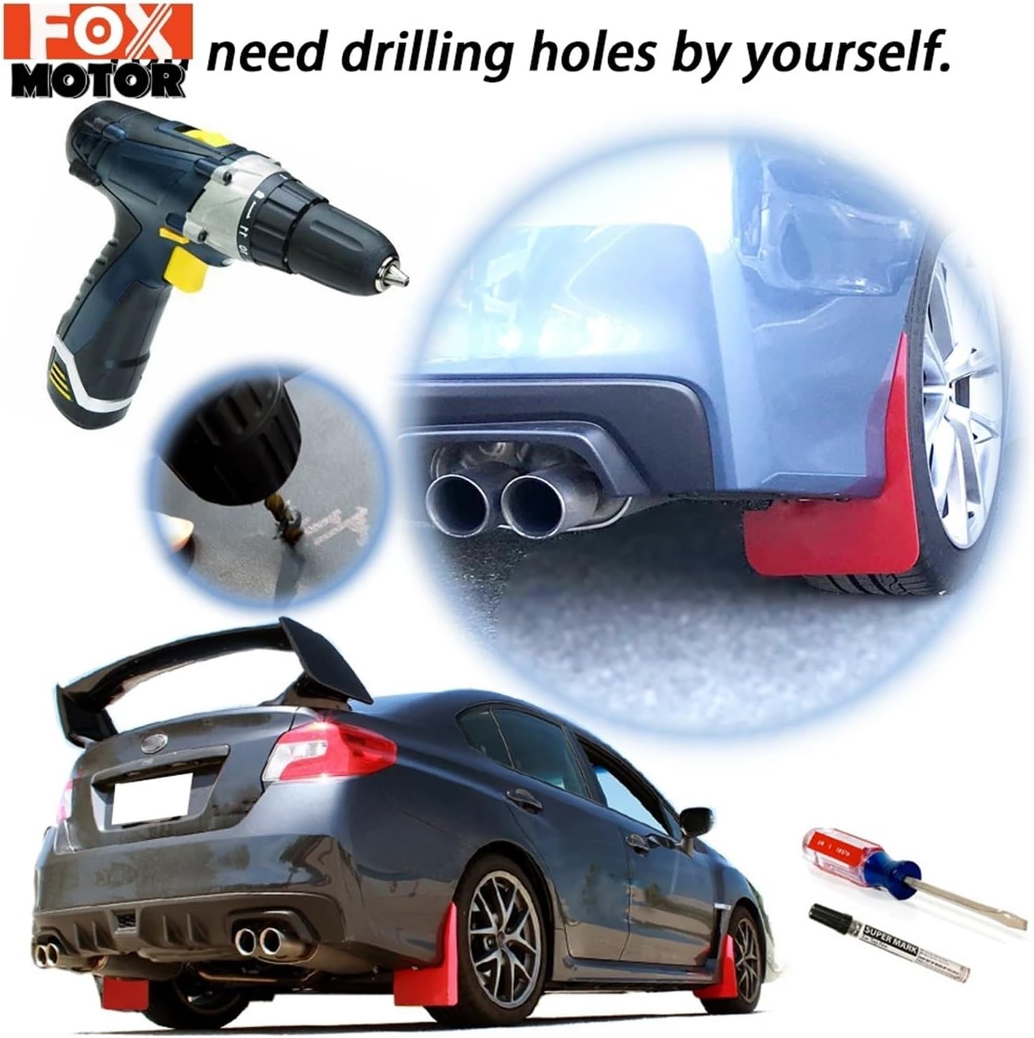 マッドフラップ マッドフラップ スプラッシュガード マッドガード フェンダー スバル インプレッサ WRX STI XV BRZ サイオン FR-S  FRS GT クロストレック フォレスター レガシィ用 マッドフラップ、マッドフラップ、スプラッシュガード、マッドガード、フェンダーフレア、スバル インプレッサ WRX STI XV BR