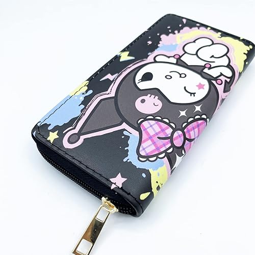 Miniatura 4 de Cartera de anime para hombres y mujeres billetera de cuero con dibujos animados billetera ku B
