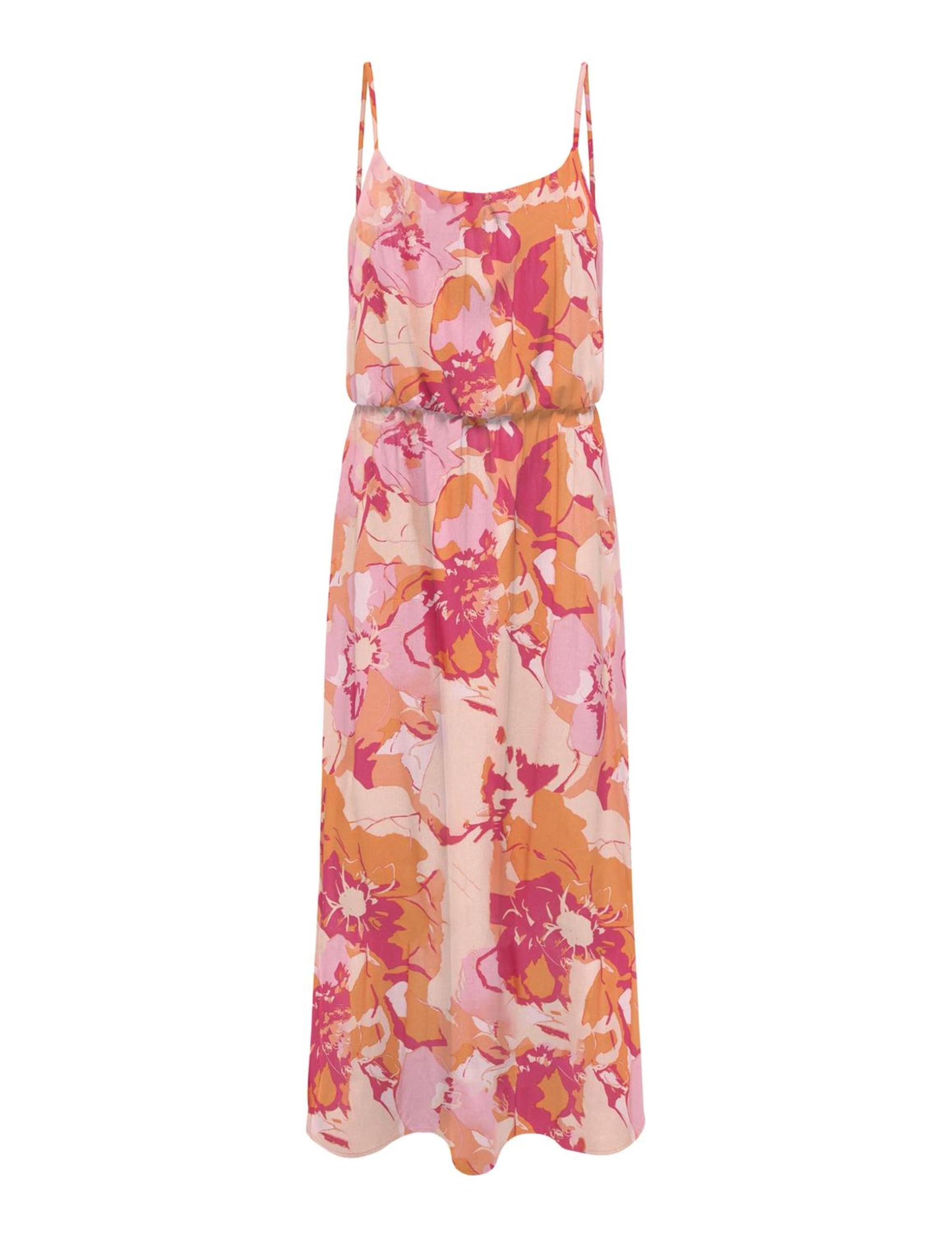 Onlnova Life Vis Strap Maxi Dress AOP, Golden Poppy, 12