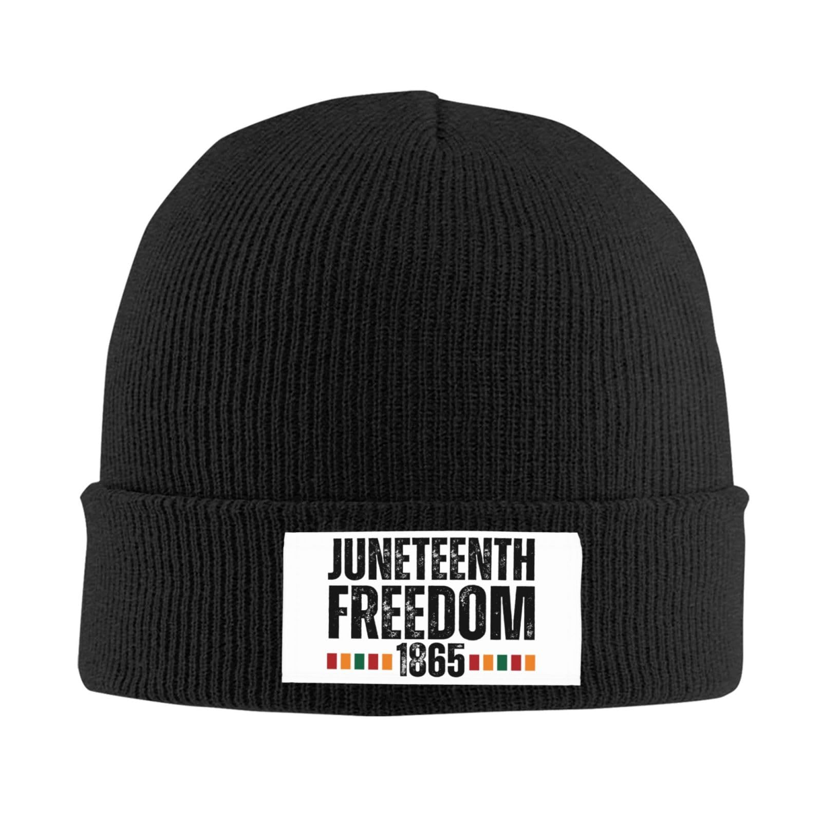Juneteenth 1865 Freedom Day Hat Juneteenth Cheer Freedom Knited Cap Black