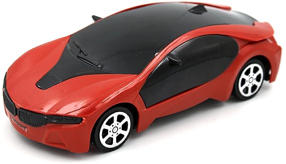 Funport High Speed Remote Control Car with Decorative Lights & Steering Wheel Controller for Kids (Maroon)