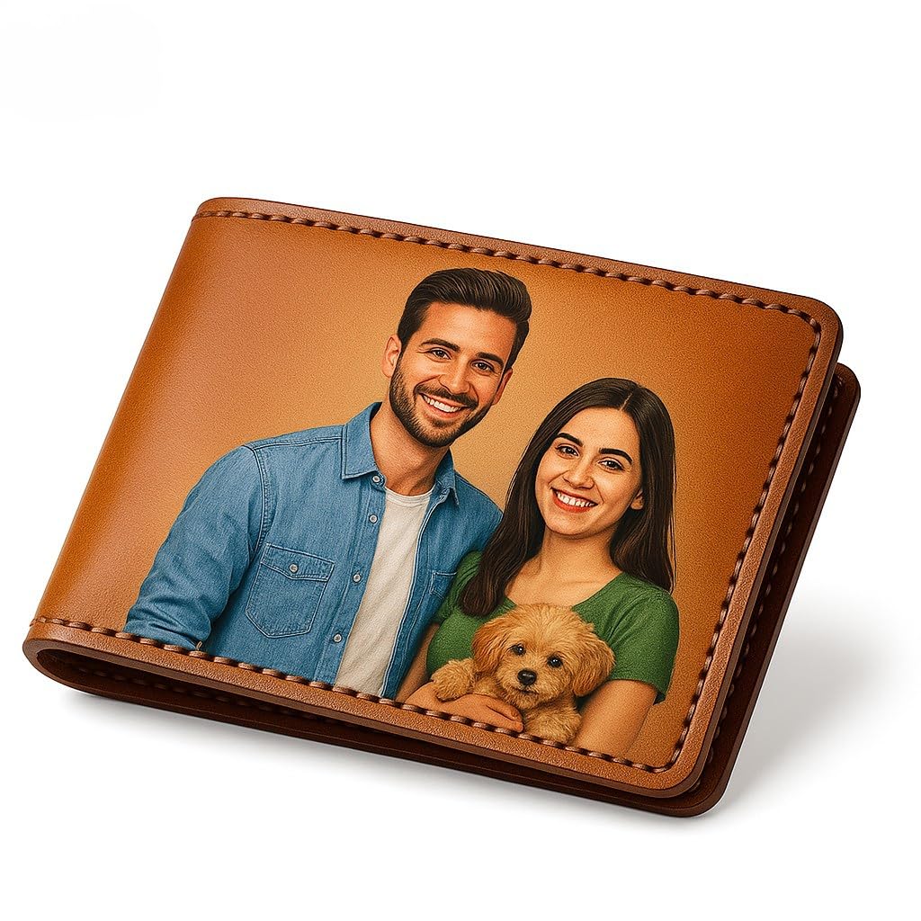 Rakhi Gift for Brother - Personalized Photo Wallet | Customized Picture Engraved Wallet for Bhaiya & Bhabhi, Unique Gift for Men (Photo Wallet)-image-43