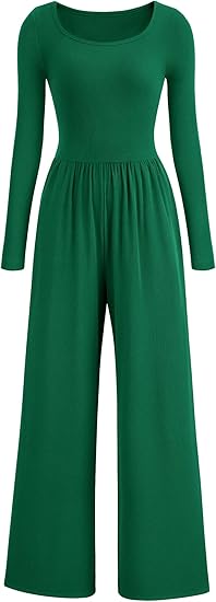 PRETTYGARDEN Womens Jumpsuits Dressy Casual Fall Fashion 2025 Trendy Long Sleeve Wide Leg Rompers Spring Work Office Outfits