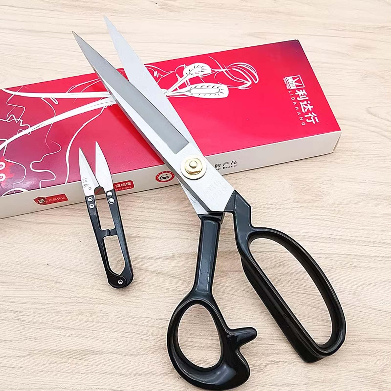 Tijeras de Costura Profesionales para Sastre, Tijeras de Alta Resistencia de Acero con Alto Contenido de Carbono para Coser Ropa, Tela, Cuero y Papel (11 Pulgadas, Hoja Blanca)
