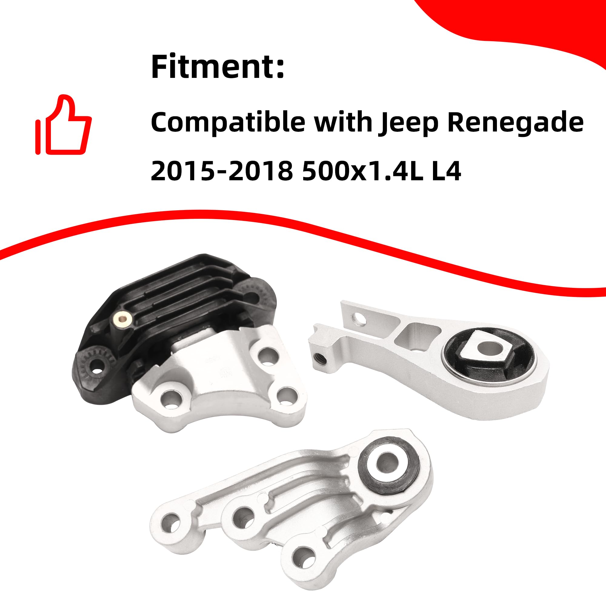 Amazon.com: 3pcs Motor Mounts Compatible with Jeep Renegade 2015 