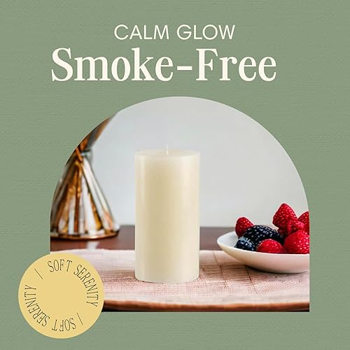 Miniatura 4 de Vela de pilar marfil de lujo de 4 x 8 pulgadas, sin perfume, mechas de algodón, color sólido, hecha a mano, bodas, decoración del hogar,