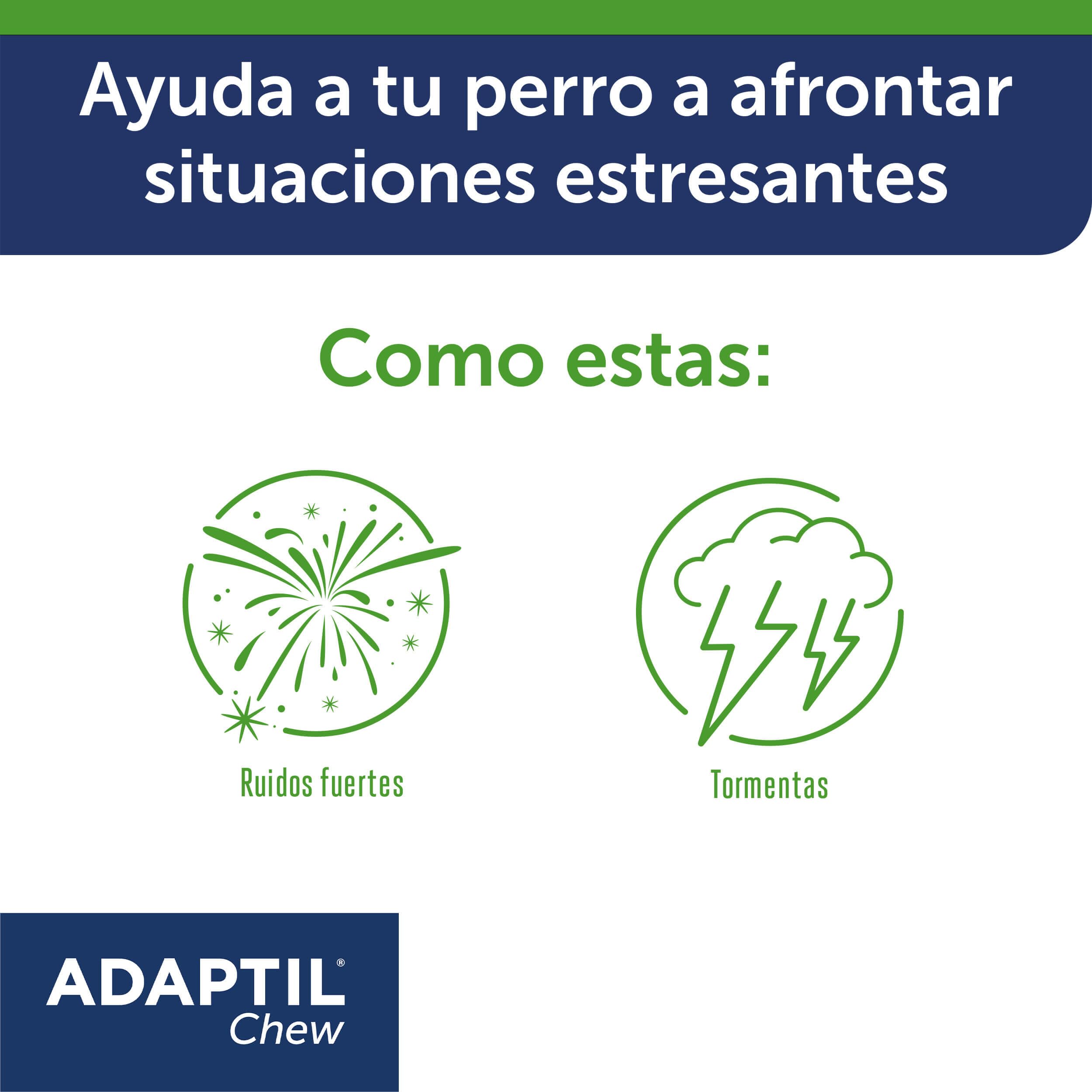 ADAPTIL Chew - Una Manera Deliciosa y Natural de Ayudar a tu Perro a calmar su ansiedad - 30 pastillas