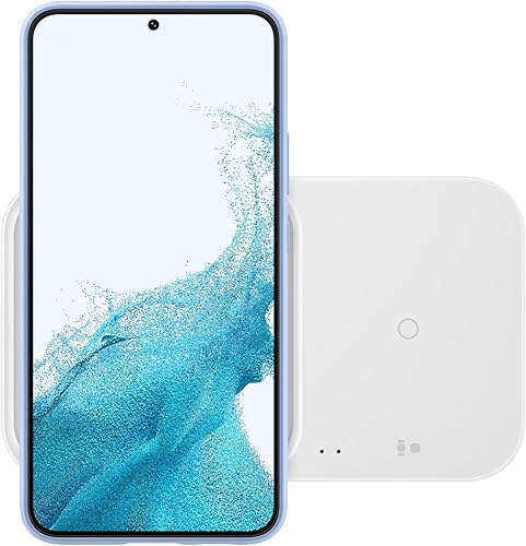 Miniatura 2 de Samsung Cargador inalámbrico oficial de 15 W Duo [2022] con adaptador de viaje, blanco