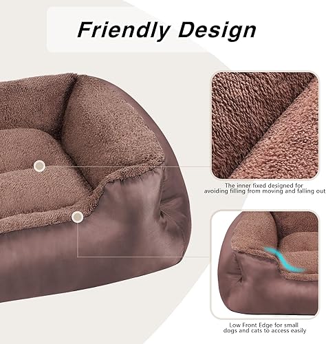 Miniatura 3 de Cama XL para perro, cama rectangular suave y calmante para mascotas, sofá grande lavable para perro, cálida y cómoda, parte inferior antideslizante,