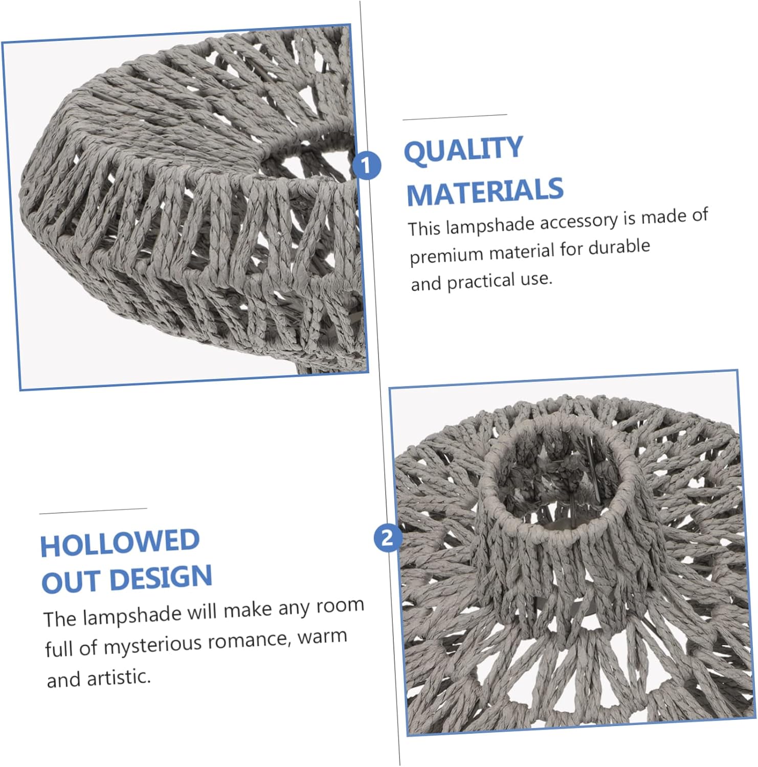 Mipcase 1pc Nordic Style Woven Pendant Lampshade for Dining Room Minimalist Led Light Fixture Easy to Install Decorative Shade for Home and Restaurant Use