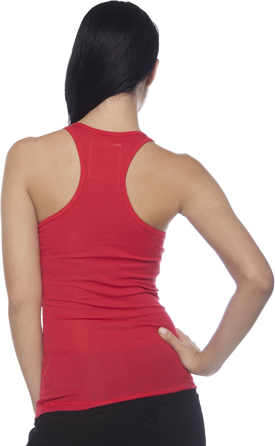 2 Pack Zenana Women's Basic Ribbed Tank Top Small H Gray, Red - Image 7