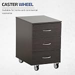 PATIKIL 1.5 Inch Fixed Caster Wheels, PVC No Bearing Small Non-Swivel Casters Wheels for Furniture Drawers Storage Bins DIY Project - 4pcs (Black)