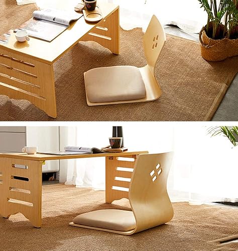 Miniatura 9 de Silla de respaldo Tatami Silla de cama Dormitorio Dormitorio Silla perezosa Silla sin patas Japón y Corea del Sur Silla de ventana de la bahía Silla